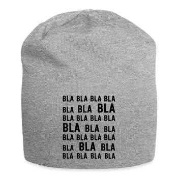 BLA BLA BLA I funny gift idea for women - Jersey Beanie - heather grey - Front