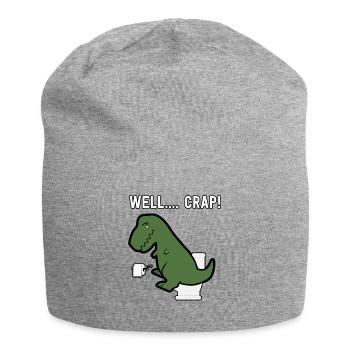 Funny Dino Design, T-Rex, Dinosaur, Gift - Jersey Beanie - heather grey - Front