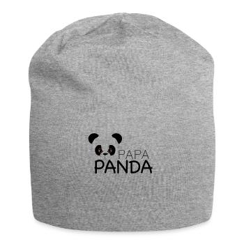 Papa Panda Bär stolzer Vater Geschenk - Jersey-Beanie - Grau meliert - Vorne