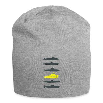 Gelbes Uboot Musik Marine Geschenk Submarine - Jersey-Beanie - Grau meliert - Vorne
