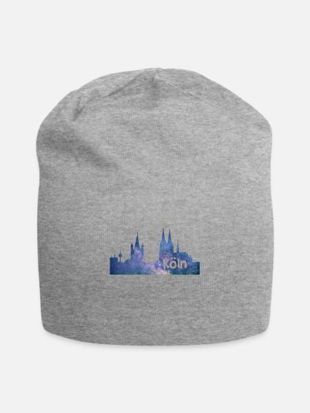 Köln - Jersey-Beanie - Grau meliert