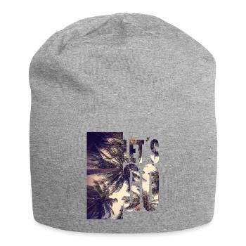 Lets Go To The Beach / Palm Trees / Let's Go / Sun - Jersey Beanie - heather grey - Front