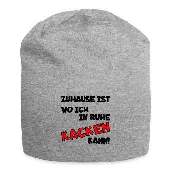 À la maison, je peux chier - Bonnet en jersey - gris chiné - Devant