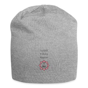 Inhale Exhale Repeat - Jersey-Beanie - Grau meliert - Vorne