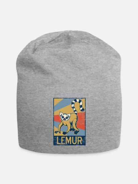 lemur - Jersey-Beanie - Grau meliert