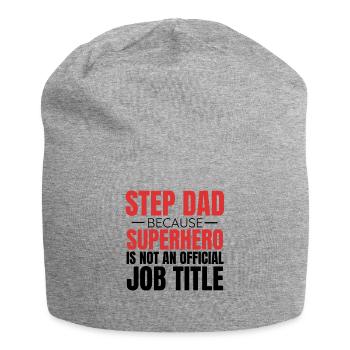 Step Dad Step Father Gift Idea - Jersey Beanie - heather grey - Front