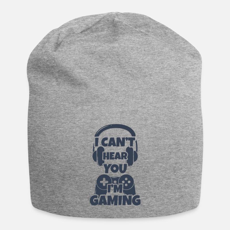 Gaming Online Game Nerd Geek Retro Computer Gamer - Jersey Beanie - heather grey