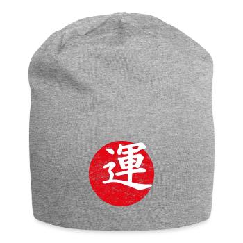 bonheur symbole japonais - Bonnet en jersey - gris chiné - Devant