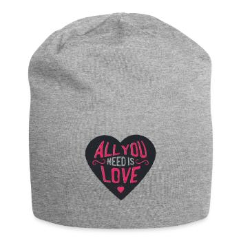 Liebe Love - Jersey-Beanie - Grau meliert - Vorne