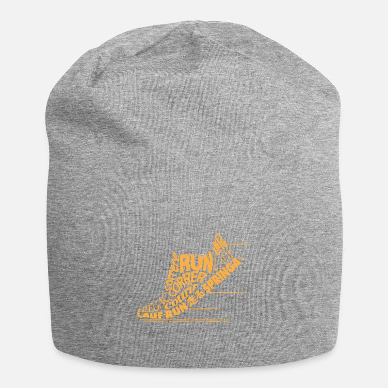 Cadeau drôle de course en cours d'exécution dans le monde entier pour - Bonnet en jersey - gris chiné