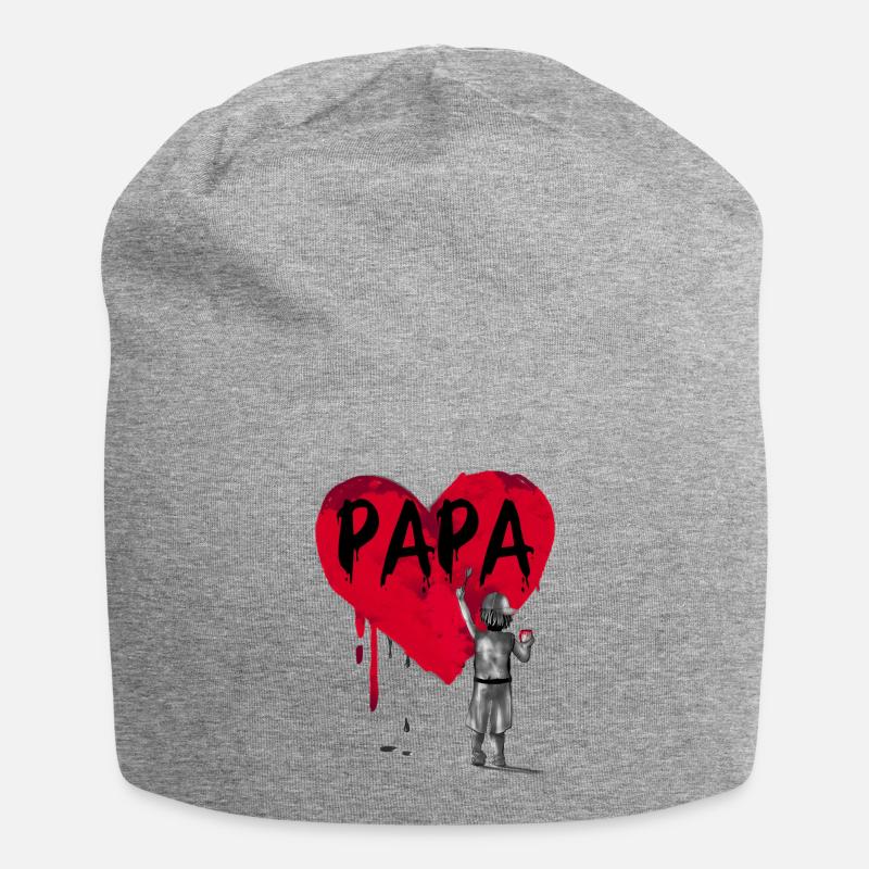 Daddy-son - Jersey Beanie - heather grey