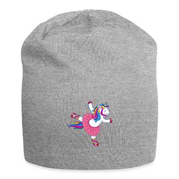Unicorn Licorne Idée cadeau Noël enfants - Bonnet en jersey - gris chiné - Devant