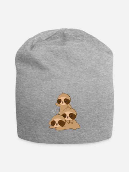 Sloth sloths - Sloth fan - Family - Jersey Beanie - heather grey