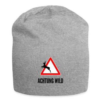 Attention wild deer - Jersey Beanie - heather grey - Front