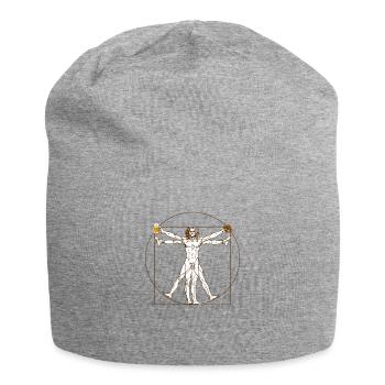 Vitruvienne Homme BlancWurst Bière - Bonnet en jersey - gris chiné - Devant