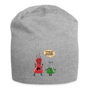 Science test tube tea design - Jersey Beanie - heather grey - Front