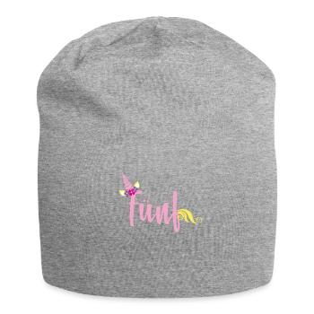 5th Birthday Unicorn - Jersey Beanie - heather grey - Front