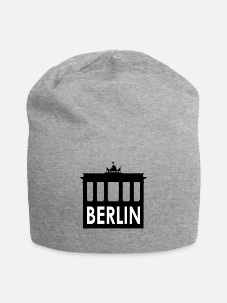 Berlin Berliner Tor Tag der Deutschland Einheit - Jersey-Beanie - Grau meliert