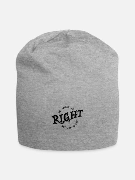 Cadeau de chemise de citation d'inspiration droite - Bonnet en jersey - gris chiné