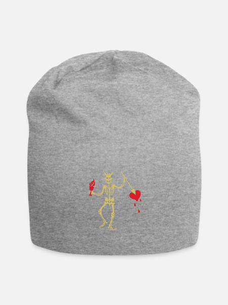 Blackbeard Pirate Flag Shirt Jolly Roger - Jersey Beanie - heather grey