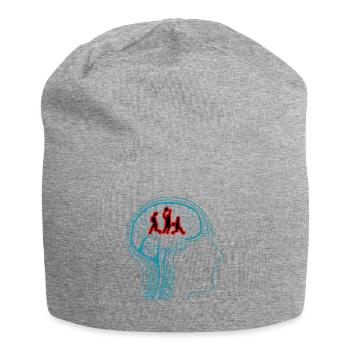 Le tennis dans la tête cadeau de chemise pour les joueurs de tennis - Bonnet en jersey - gris chiné - Devant