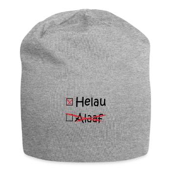 Helau, Alaaf, Düsseldorf, Cologne, Carnaval (noir) - Bonnet en jersey - gris chiné - Devant