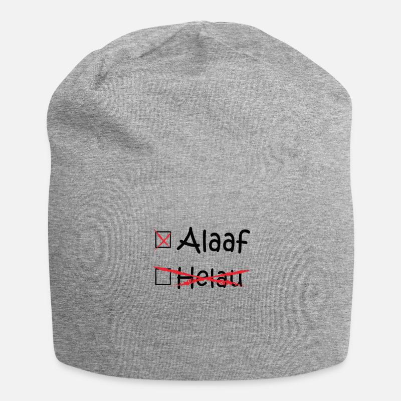 Alaaf, Helau, Cologne, Dusseldorf, Carnival (black) - Jersey Beanie - heather grey