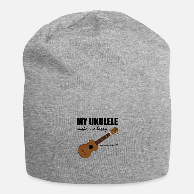 ukulélé - Bonnet en jersey - gris chiné