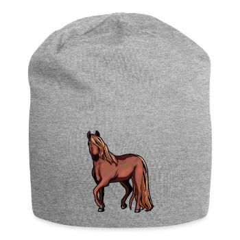 Morgan horse Pferd Reiten Pferde Reiterin Geschenk - Jersey-Beanie - Grau meliert - Vorne