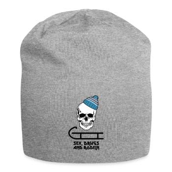 Rodel Skull - Sex, Drugs and Rodeln - Jersey-Beanie - Grau meliert - Vorne