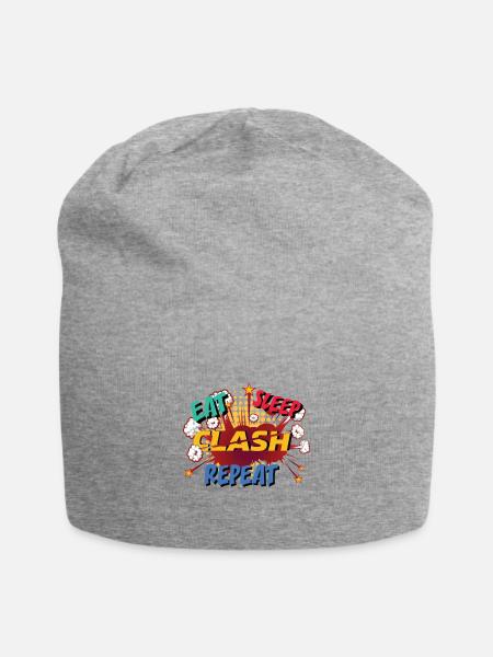 Eat, Sleep, Clash, Repeat - Jersey-Beanie - Grau meliert