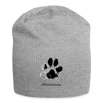 T-shirt Maman Chien Bulldog - Bonnet en jersey - gris chiné - Devant