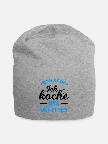 Koch Kochen Lustige Sprüche Kochschürze Geschenk - Jersey-Beanie - Grau meliert