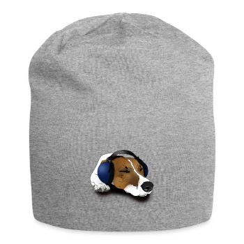 Cooler Jack Russel Geschenkidee für Hunde Freunde - Jersey-Beanie - Grau meliert - Vorne