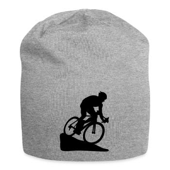 cyclisme, cycliste - Bonnet en jersey - gris chiné - Devant