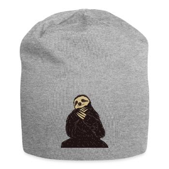 Lustiges Faultier Chillen Gangsta Hustler Ironisch - Jersey-Beanie - Grau meliert - Vorne