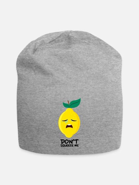 weinende Zitrone | crying lemon - Jersey-Beanie - Grau meliert
