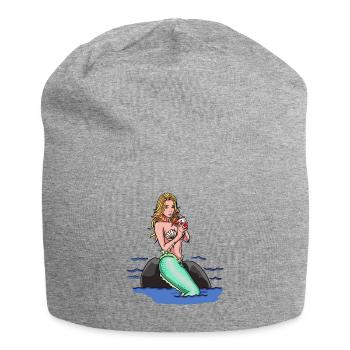 sexy mermaid bikini - Jersey Beanie - heather grey - Front