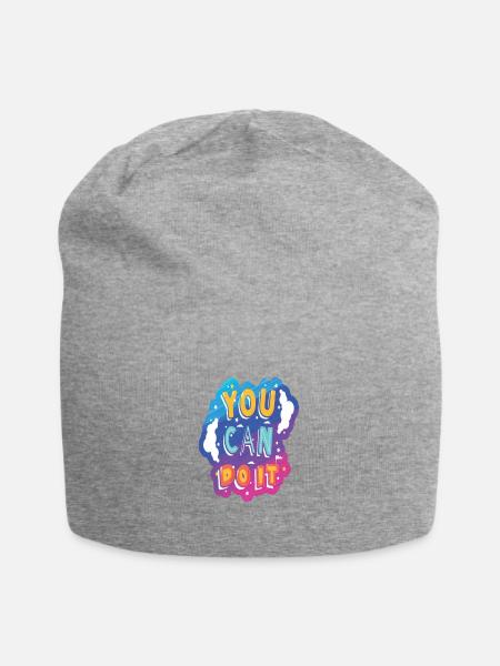 Tu peux le faire Motivation - Bonnet en jersey - gris chiné