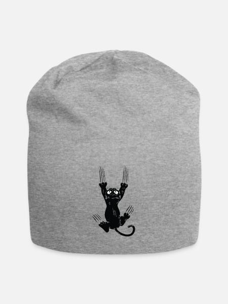 The struggle is real - design de chats cool - Bonnet en jersey - gris chiné