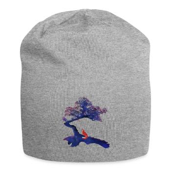 Fox Tree Nature Wildlife Adventure Life Earth - Jersey Beanie - heather grey - Front