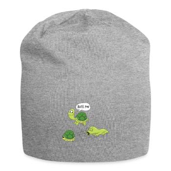 Santé - la tortue glisse de sa coquille - Bonnet en jersey - gris chiné - Devant