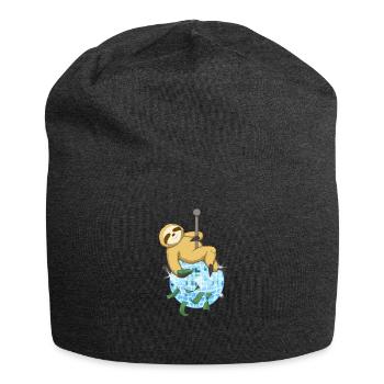 Sloth Disco Party Gift - Jersey Beanie - charcoal grey - Front