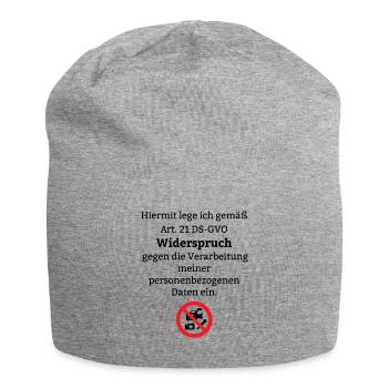 Datenschutz Verordnung Law DSGVO Event Foto Jura - Jersey-Beanie - Grau meliert - Vorne