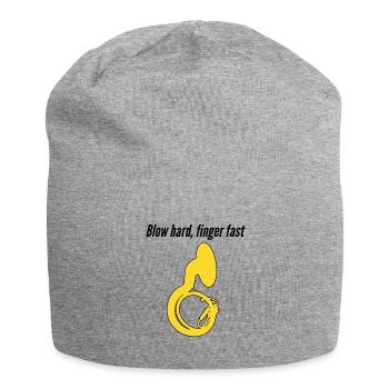 Cadeau drôle de sousaphone Coup dur, doigt presque - Bonnet en jersey - gris chiné - Devant
