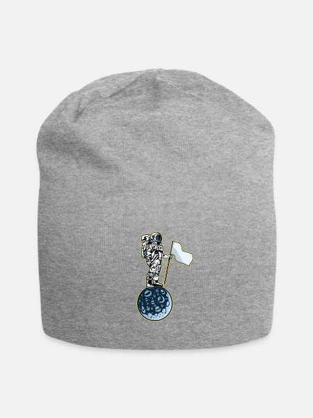 Astronaut - Jersey-Beanie - Grau meliert