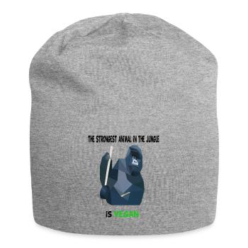 Vegan Gorilla tshirt - Jersey-Beanie - Grau meliert - Vorne