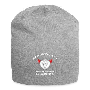 Frauen Sind Wie Autos Lustiges Mechankier Shirt - Jersey-Beanie - Grau meliert - Vorne