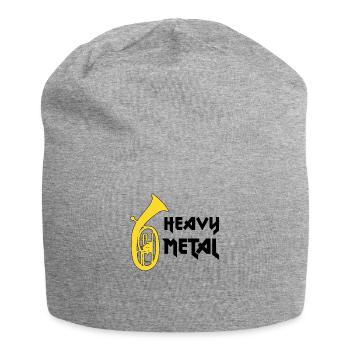 Lustiges Tenorhorn Design, Heavy Metal, Blasmusik - Jersey-Beanie - Grau meliert - Vorne