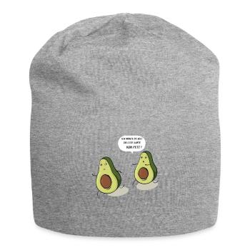 Avocado Liebhaber Veganer Vegetarier Geschenk - Jersey-Beanie - Grau meliert - Vorne